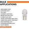 imageSYLVANIA  168 T10 W5W LED White Mini Bulb  Bright LED Bulb Ideal for Interior Lighting  Map Dome Cargo and License Plate Contains 2 Bulbs
