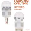 imageSYLVANIA  2825 T10 W5W ZEVO LED White Bulb  Bright LED Bulb Ideal for Interior Lighting  Map Dome Trunk Cargo and License Plate Contains 1 BulbRed