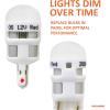 imageSYLVANIA  2825 T10 W5W ZEVO LED White Bulb  Bright LED Bulb Ideal for Interior Lighting  Map Dome Trunk Cargo and License Plate Contains 1 BulbRed
