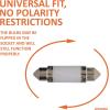 imageSYLVANIA  2825 T10 W5W ZEVO LED White Bulb  Bright LED Bulb Ideal for Interior Lighting  Map Dome Trunk Cargo and License Plate Contains 1 BulbWhite
