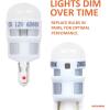 imageSYLVANIA  2825 T10 W5W ZEVO LED White Bulb  Bright LED Bulb Ideal for Interior Lighting  Map Dome Trunk Cargo and License Plate Contains 1 BulbWhite