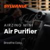 imageSYLVANIA  Airzing Mini Air Purifier  Vehicle Car Home Office  Air Ionizer USBC powered Reduces Odors Smoke Pets Dandruff Reusable Filter Portable Quiet UV Light DC 5V 05A