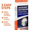 imageSYLVANIA  Headlight Restoration Kit  3 Easy Steps to Restore Sun Damaged Headlights with Exclusive UV Block Clear Coat Light Output and Beam Pattern Restored Long Lasting Headlight Restorer KitUV Block and Activator Only