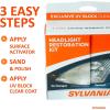 imageSYLVANIA  Headlight Restoration Kit  3 Easy Steps to Restore Sun Damaged Headlights with Exclusive UV Block Clear Coat Light Output and Beam Pattern Restored Long Lasting Headlight Restorer KitComplete Kit