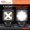 imageSYLVANIA  LED Pod 3 Inch Cube Light  Dual Mode Accent plus Flood Light 1800 Raw Lumens Best Off Road Driving Work Light Truck Car Boat ATV UTV SUV 4x4 1 PC