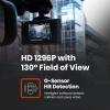 imageSYLVANIA  Roadsight Pro Dash Camera  130 Degree View HD 1296p 16GB SD Memory Card Included Loop Recording GSensor 2 inch LED IPS Screen Parking Mode Night Vision GPS Lane Departure Mobile