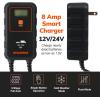 imageSYLVANIA  Smart Charger  HeavyDuty Portable Car Battery Charger  Make Charging Your Car Battery Easy  Use as Battery Maintainer ampamp Charger  12V or 24V Voltage Output  8 AMP