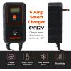 imageSYLVANIA  Smart Charger  HeavyDuty Portable Car Battery Charger  Makes Car Charging Easy  Use as Battery Maintainer  6V or 12V Voltage Output  6 AMP