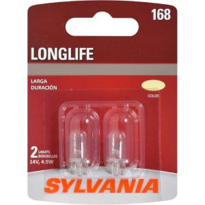 imageSYLVANIA  168 Long Life Miniature  Bulb Ideal for Interior Lighting  Map Dome Truck Cargo and License Plate Contains 2 Bulbs