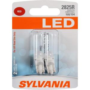imageSYLVANIA  2825 T10 W5W LED Red Mini Bulb  Bright LED Bulb Ideal for Interior Lighting Contains 2 Bulbs