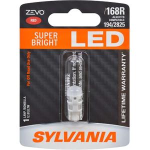 imageSYLVANIA  2825 T10 W5W ZEVO LED White Bulb  Bright LED Bulb Ideal for Interior Lighting  Map Dome Trunk Cargo and License Plate Contains 1 BulbRed