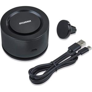 imageSYLVANIA  Airzing Mini Air Purifier  Vehicle Car Home Office  Air Ionizer USBC powered Reduces Odors Smoke Pets Dandruff Reusable Filter Portable Quiet UV Light DC 5V 05A