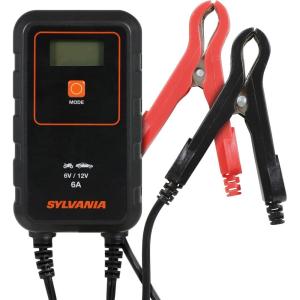 imageSYLVANIA  Smart Charger  HeavyDuty Portable Car Battery Charger  Makes Car Charging Easy  Use as Battery Maintainer  6V or 12V Voltage Output  6 AMP