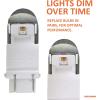imageSYLVANIA  3057 ZEVO LED Red Bulb  Bright LED Bulb Ideal for Stop and Tail Lights Contains 2 BulbsAmber