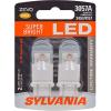 imageSYLVANIA  3057 ZEVO LED Red Bulb  Bright LED Bulb Ideal for Stop and Tail Lights Contains 2 BulbsAmber