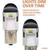 imageSYLVANIA  3057 ZEVO LED Red Bulb  Bright LED Bulb Ideal for Stop and Tail Lights Contains 2 BulbsWhite