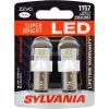imageSYLVANIA  3057 ZEVO LED Red Bulb  Bright LED Bulb Ideal for Stop and Tail Lights Contains 2 BulbsWhite
