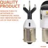 imageSYLVANIA  3057 ZEVO LED Red Bulb  Bright LED Bulb Ideal for Stop and Tail Lights Contains 2 BulbsWhite