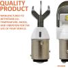 imageSYLVANIA  3057 ZEVO LED Red Bulb  Bright LED Bulb Ideal for Stop and Tail Lights Contains 2 BulbsWhite