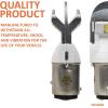 imageSYLVANIA  3057 ZEVO LED Red Bulb  Bright LED Bulb Ideal for Stop and Tail Lights Contains 2 BulbsWhite