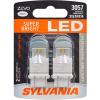 imageSYLVANIA  3057 ZEVO LED Red Bulb  Bright LED Bulb Ideal for Stop and Tail Lights Contains 2 BulbsWhite