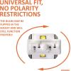 imageSYLVANIA  7443 T20 ZEVO LED White Bulb  Bright LED Bulb Ideal for Daytime Running Lights DRL and BackUpReverse Lights Contains 2 Bulbs
