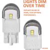 imageSYLVANIA  7443 T20 ZEVO LED White Bulb  Bright LED Bulb Ideal for Daytime Running Lights DRL and BackUpReverse Lights Contains 2 Bulbs