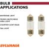 imageSYLVANIA  DE3175 Long Life Miniature  Bulb Ideal for Interior Lighting  Trunk Cargo and License Plate Contains 2 Bulbs