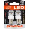 imageSYLVANIA  3057 ZEVO LED Red Bulb  Bright LED Bulb Ideal for Stop and Tail Lights Contains 2 BulbsRed