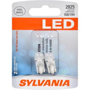 imageSYLVANIA  2825 T10 W5W LED White Mini Bulb  Bright LED Bulb Ideal for Interior Lighting  Map Dome Cargo and License Plate Contains 2 Bulbs
