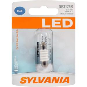 imageSYLVANIA  DE3175 31mm Festoon LED Blue Mini Bulb  Bright LED Bulb Ideal for Interior Lighting  Map Trunk Cargo and License Plate Contains 1 Bulb