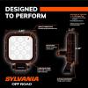 imageSYLVANIA  Rugged 4 Inch Cube LED Light Pod  Lifetime Limited Warranty  Flood Light 2100 Raw Lumens Off Road Driving Work Light Truck Car Boat ATV UTV SUV 4x4 1 PC