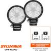 imageSYLVANIA  Slim 3 Inch Round LED Pod  Lifetime Limited Warranty  Spot Light 950 Raw Lumens Off Road Driving Work Light for Truck Car Boat ATV UTV SUV 4x4 2 PC