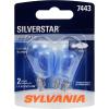 imageSYLVANIA  7443 SilverStar Mini Bulb  Brighter and Whiter Light Ideal for Daytime Running Lights DRL and BackUpReverse Lights Contains 2 Bulbs