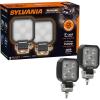 imageSYLVANIA Rugged 3 Inch Cube LED Light Pods  Lifetime Limited Warranty  Flood Light 1400 Raw Lumens Off Road Driving Work Light Truck Tractor Boat ATV UTV SUV 4x4 2 PC