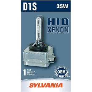 imageSYLVANIA  D1S Basic HID High Intensity Discharge Headlight Bulb  High Performance Bright White and Durable Lamp Contains 1 Bulb