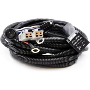 imageSYLVANIA  LED Light Bar Wiring Harness Kit  Weatherproof Deutsch Connectors 12V On Off Switch Power Relay Blade Fuse Off Road Lights LED Work Light Spot Flood Combo 2 Lightbars 1PC