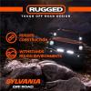 imageSYLVANIA Rugged 10 Inch Flood LED Light Bar Flood Light 3600 Raw Lumens Off Road Driving Work Light Truck Tractor Boat ATV UTV SUV 4x4 1 PC