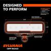 imageSYLVANIA Rugged 6 Inch Flood LED Light Bar  LIFETIME Limited Warranty  Floodlight 1700 Raw Lumens  Off Road Driving Work Light  For Truck Boat Tractor ATV UTV SUV 4x4 1 PC