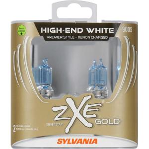 imageSYLVANIA  9005 HB3 SilverStar zXe GOLD High Performance Halogen Headlight Bulb  Bright White Light Output Best HID Alternative Xenon Charged Technology Contains 2 Bulbs