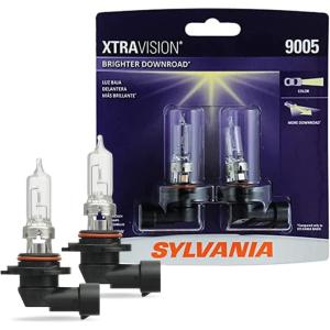 imageSYLVANIA  9005 XtraVision Halogen Headlight Bulb  HighPerformance Car Headlight  Halogen Light with No Glare  For Automotive  2 Bulbs