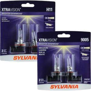 imageSYLVANIA  H11 XtraVision  High Performance Halogen Headlight Bulb ampamp 9005 XtraVision  High Performance Halogen Headlight Bulb High Beam Low Beam and Fog Replacement Bulb Contains 2 Bulbs