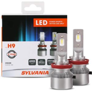 imageSYLVANIA H9 LED Powersport Headlight Bulbs for OffRoad Use or Fog Lights  2 Pack