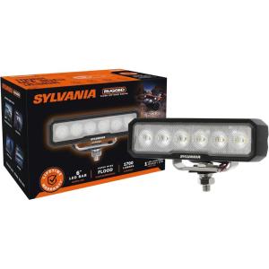 imageSYLVANIA Rugged 6 Inch Flood LED Light Bar  LIFETIME Limited Warranty  Floodlight 1700 Raw Lumens  Off Road Driving Work Light  For Truck Boat Tractor ATV UTV SUV 4x4 1 PC