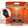imageSYLVANIA  9006 SilverStar Ultra plus Free Installation Gloves  High Performance Halogen Headlight Bulb High Beam Low Beam Fog Replacement Bulb Brightest Downroad Whiter Light Contains 2 Bulbs