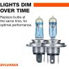 imageSYLVANIA 9003 SilverStar Ultra High Performance Halogen Headlight Bulb Brightest Downroad with Whiter Light 2 Bulbs