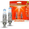 imageSYLVANIA  H1 SilverStar Ultra  High Performance Halogen Headlight Bulb High Beam Low Beam and Fog Replacement Bulb Brightest Downroad with Whiter Light TriBand Technology Contains 2 Bulbs