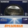 imageSYLVANIA  H6024 SilverStar Sealed Beam Headlight  High Performance Halogen Headlight Replacement 7 inch Round PAR56 Brighter Whiter Light for Added Clarity Downroad and Sideroad Contains 1 Bulb