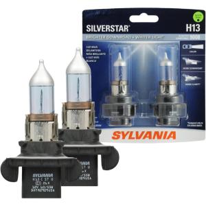 imageSYLVANIA  9005XS SilverStar  High Performance Halogen Headlight Bulb High Beam Low Beam and Fog Replacement Bulb Brighter Downroad with Whiter Light Contains 2 BulbsH13 SilverStar