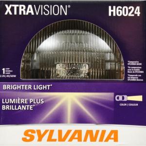 imageSYLVANIA  H6024 XtraVision 7 inch Round Sealed Beam Headlight  Halogen Headlight Replacement PAR56 Delivers More Downroad Visibility Contains 1 Bulb
